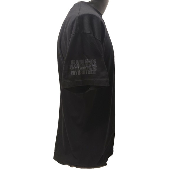 Oscar Mike Military Style Graphic T-Shirt Mens XL Black Forever My Brother Hero - Picture 4 of 10